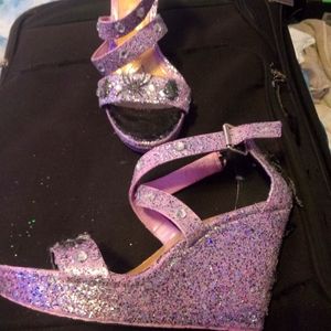 One-of-a-kind Glitter Decorated Shoes